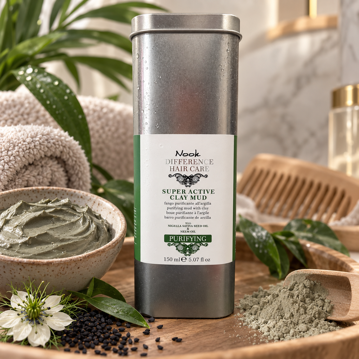 Boue purifiante cheveux